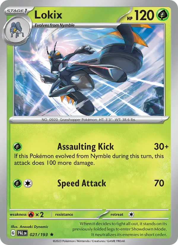 Lokix 21 card from Paldea Evolved