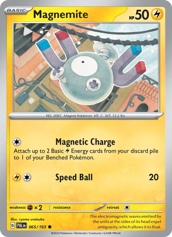 Magnemite 65 card from Paldea Evolved