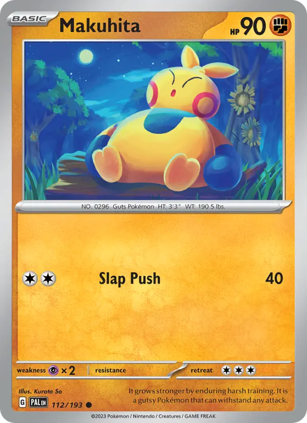 Makuhita 112 card from Paldea Evolved