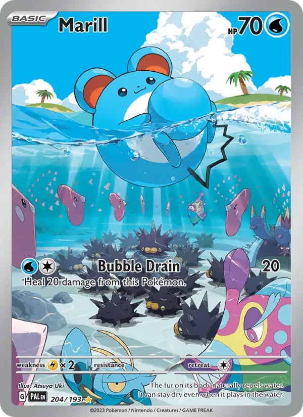 Marill 204 card from Paldea Evolved