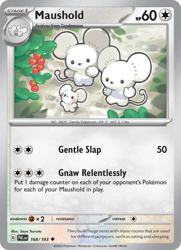 Maushold 168 card from Paldea Evolved