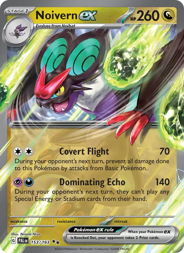 Noivern ex 153 card from Paldea Evolved