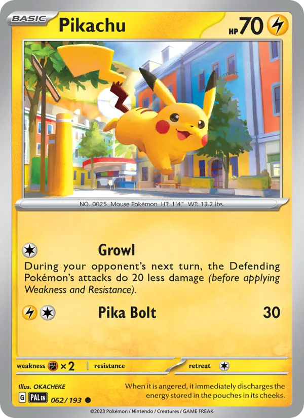 Pikachu 62 — Paldea Evolved 62, Normal finish