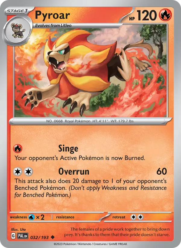 Pyroar 32 — Paldea Evolved 32, Normal finish