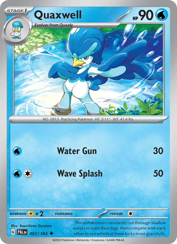 Quaxwell 51 card from Paldea Evolved