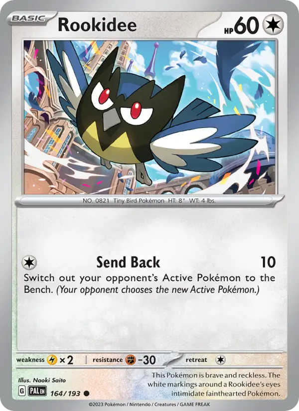 Rookidee 164 card from Paldea Evolved