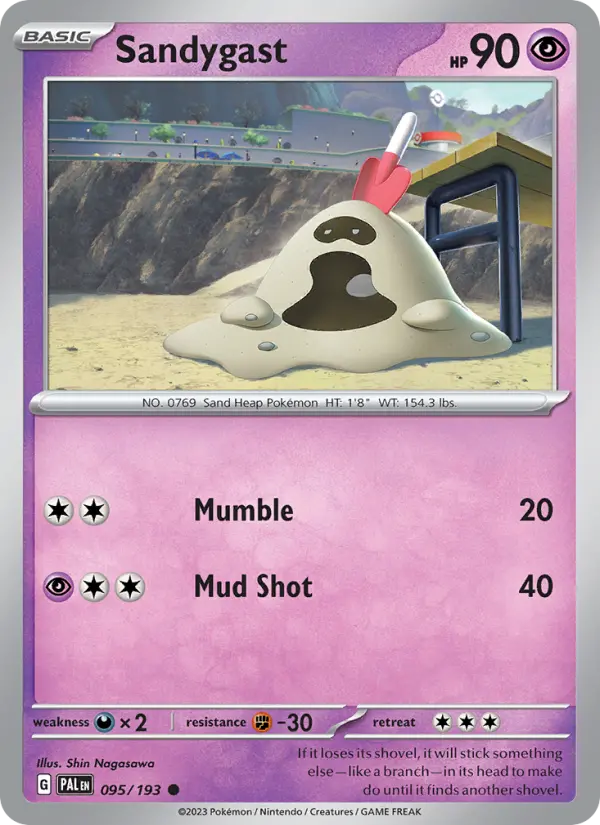 Sandygast 95 card from Paldea Evolved