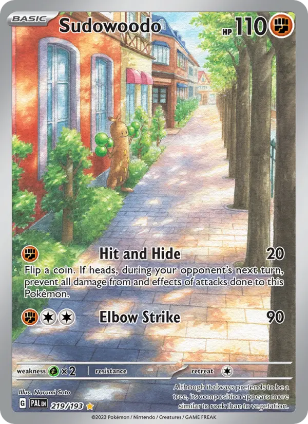 Sudowoodo 219 — Paldea Evolved 219, Holofoil finish
