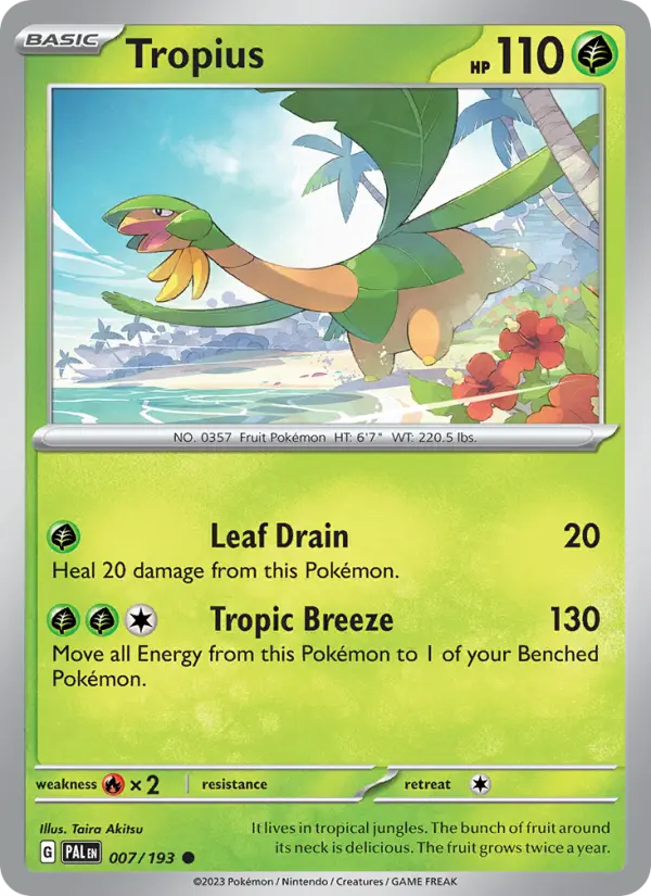 Tropius 7 — Paldea Evolved 7, Normal finish