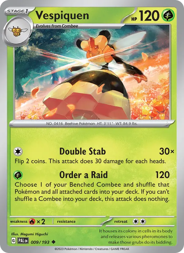 Vespiquen 9 — Paldea Evolved 9, Normal finish