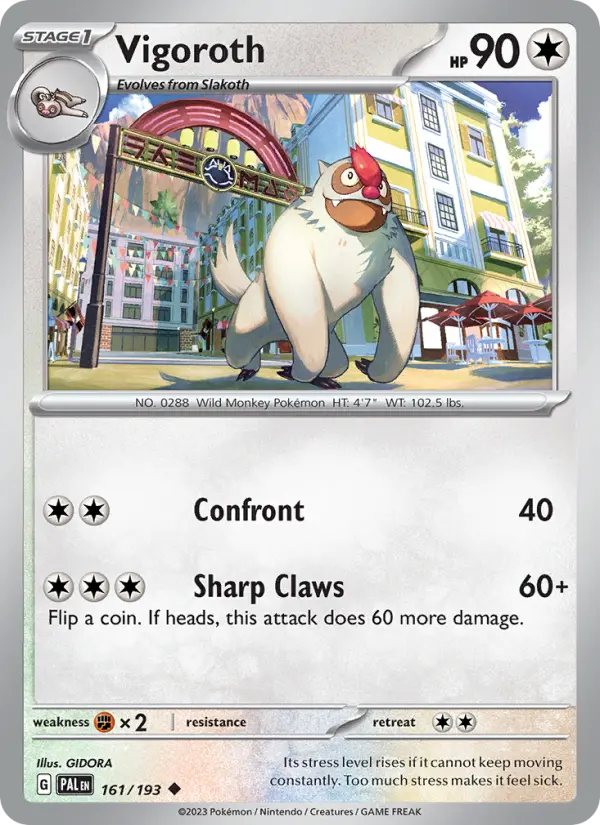 Vigoroth 161 — Paldea Evolved 161, Normal finish
