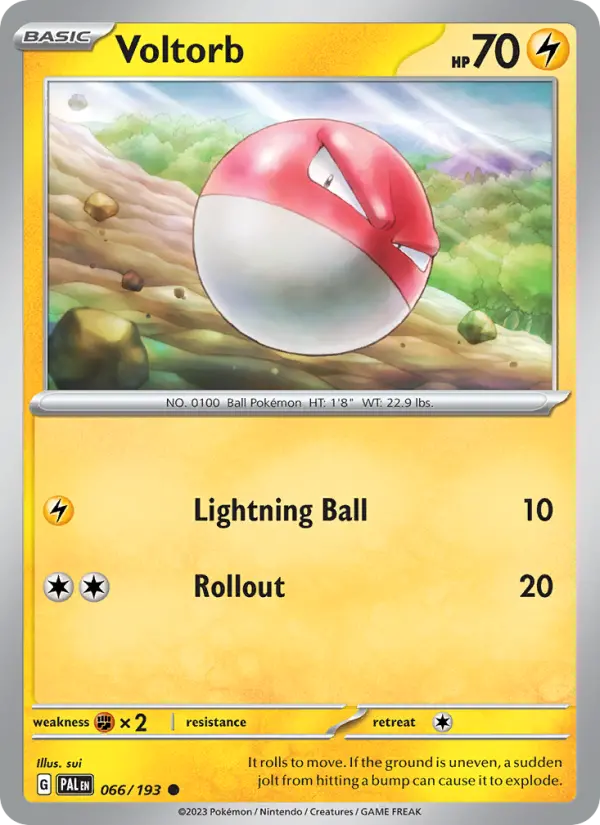 Voltorb 66 card from Paldea Evolved