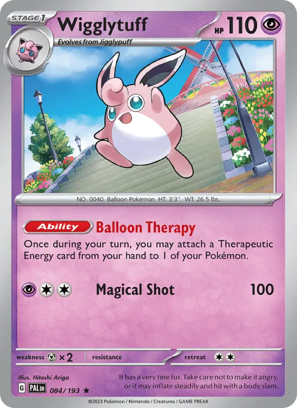 Wigglytuff 84 card from Paldea Evolved
