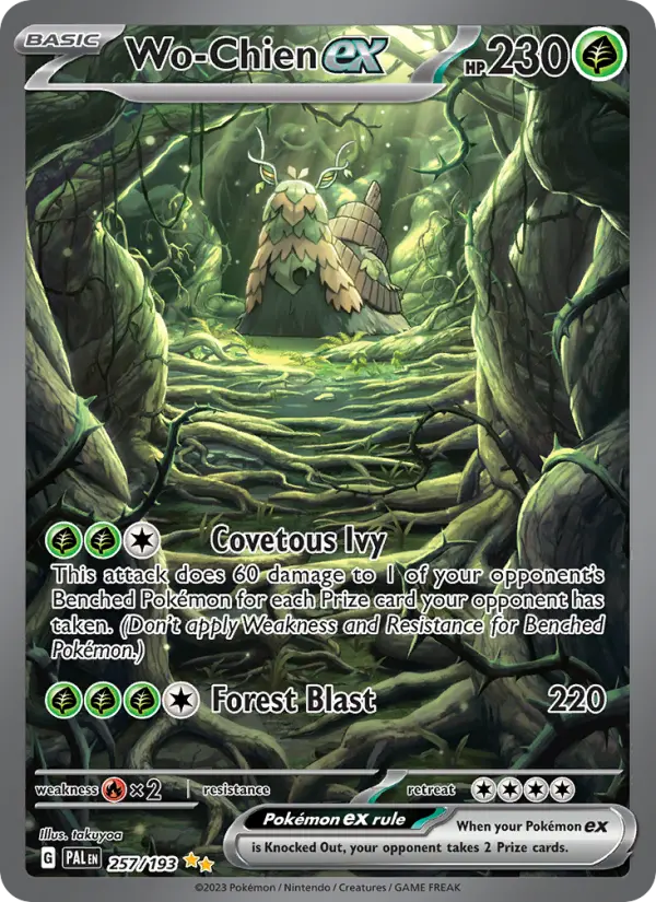 Wo-Chien ex 257 card from Paldea Evolved
