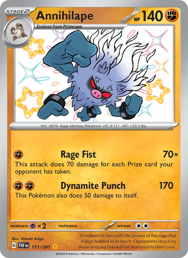 Annihilape 171 card from Paldean Fates