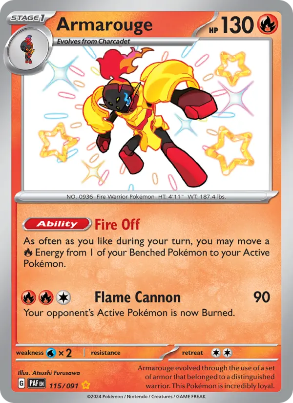 Armarouge 115 card from Paldean Fates
