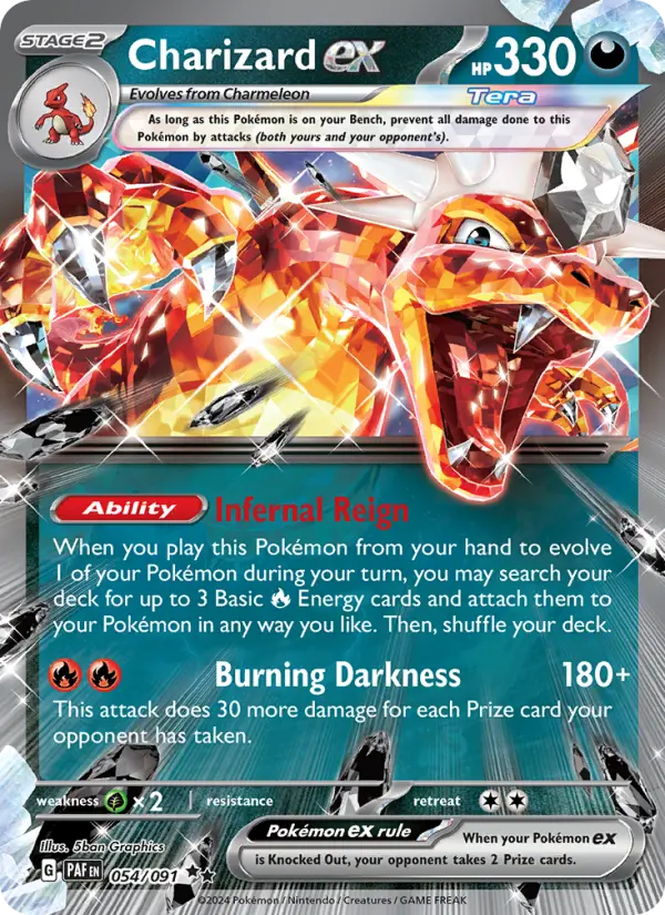 Charizard ex 54 card from Paldean Fates