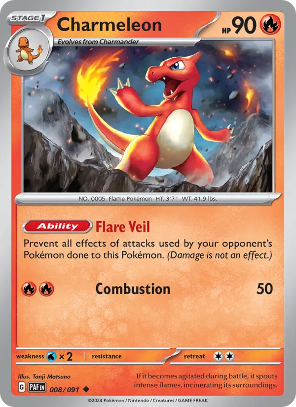 Charmeleon 8 — Paldean Fates 8, Normal finish