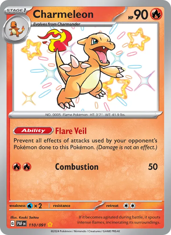 Charmeleon 110 — Paldean Fates 110, Holofoil finish