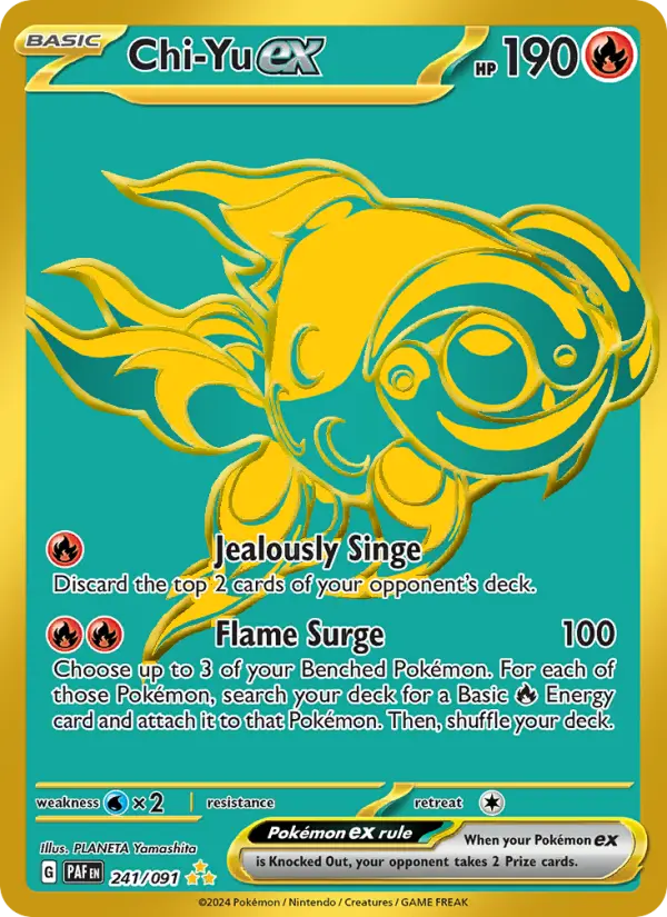 Chi-Yu ex 241 — Paldean Fates 241, Holofoil finish