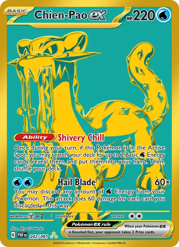 Chien-Pao ex 242 card from Paldean Fates