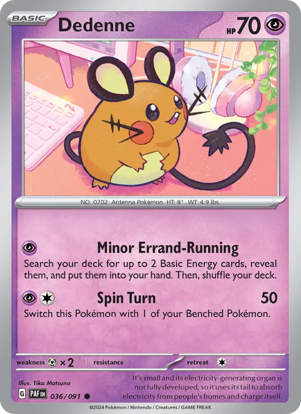 Dedenne 36 — Paldean Fates 36, Normal finish