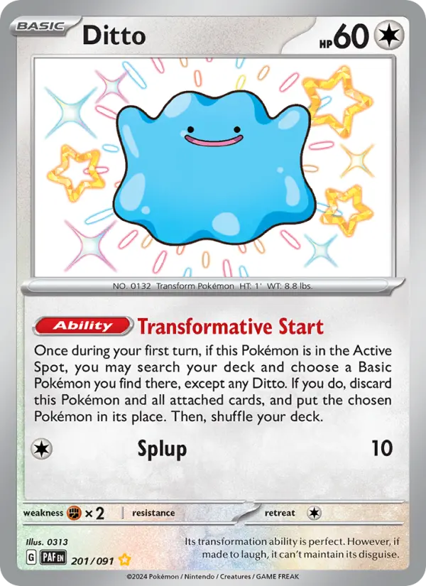 Ditto 201 — Paldean Fates 201, Holofoil finish