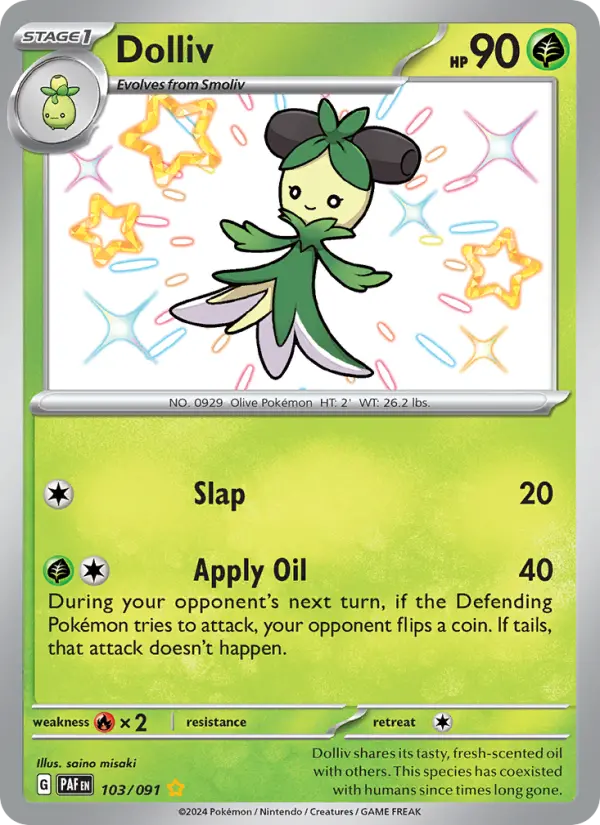 Dolliv 103 card from Paldean Fates