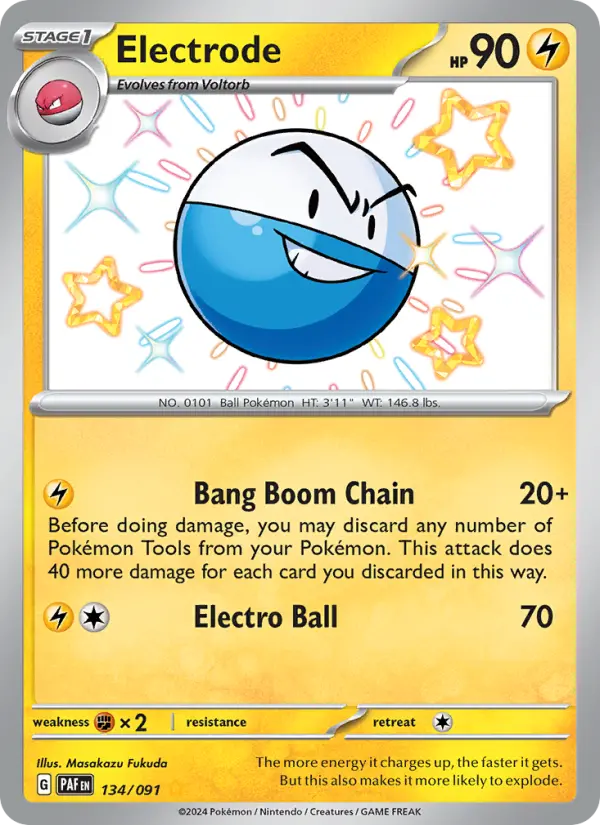 Electrode 134 — Paldean Fates 134, Holofoil finish