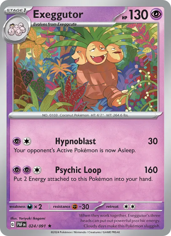 Exeggutor 24 — Paldean Fates 24, Holofoil finish