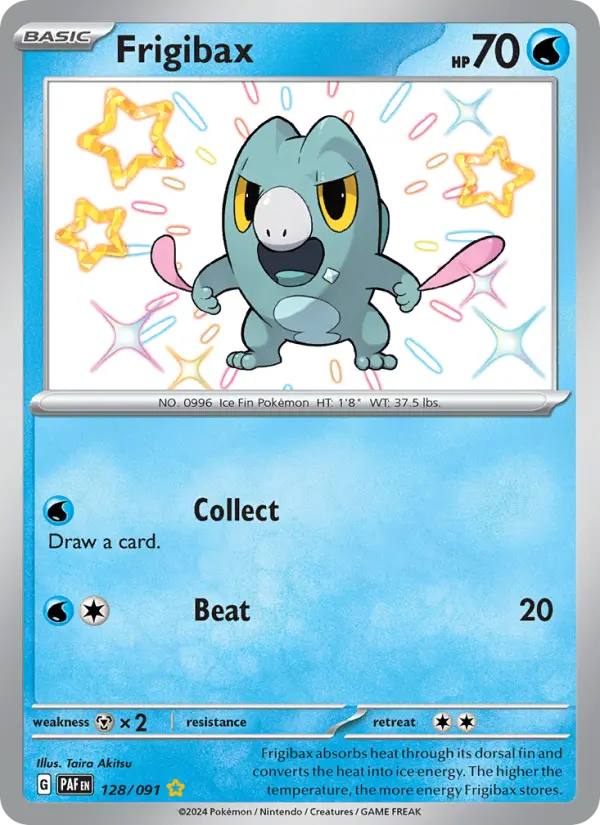 Frigibax 128 — Paldean Fates 128, Holofoil finish