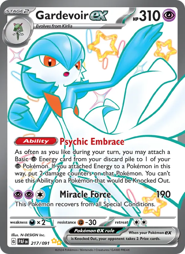 Gardevoir ex 217 — Paldean Fates 217, Holofoil finish