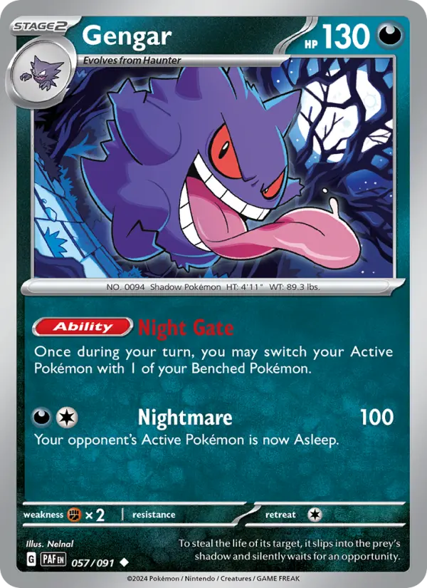 Gengar 57 — Paldean Fates 57, Normal finish