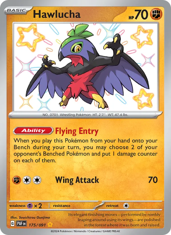 Hawlucha 175 — Paldean Fates 175, Holofoil finish