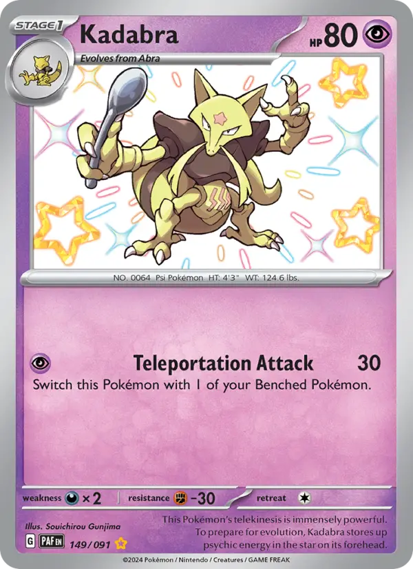 Kadabra 149 — Paldean Fates 149, Holofoil finish