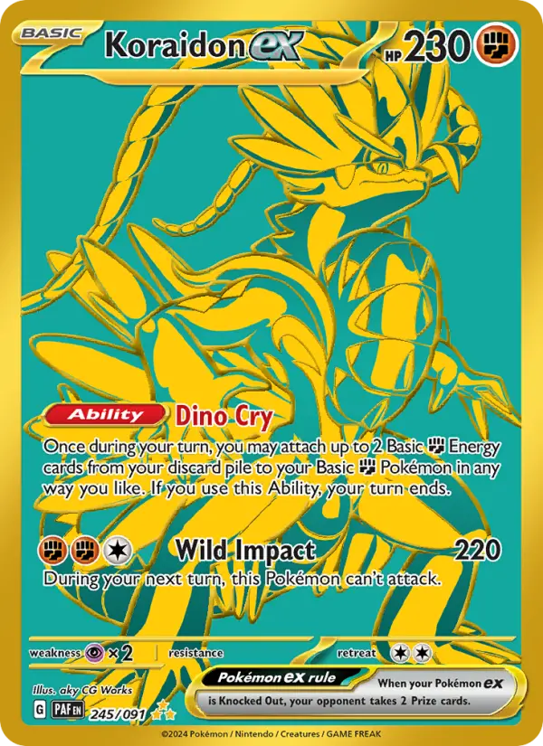 Koraidon ex 245 — Paldean Fates 245, Holofoil finish