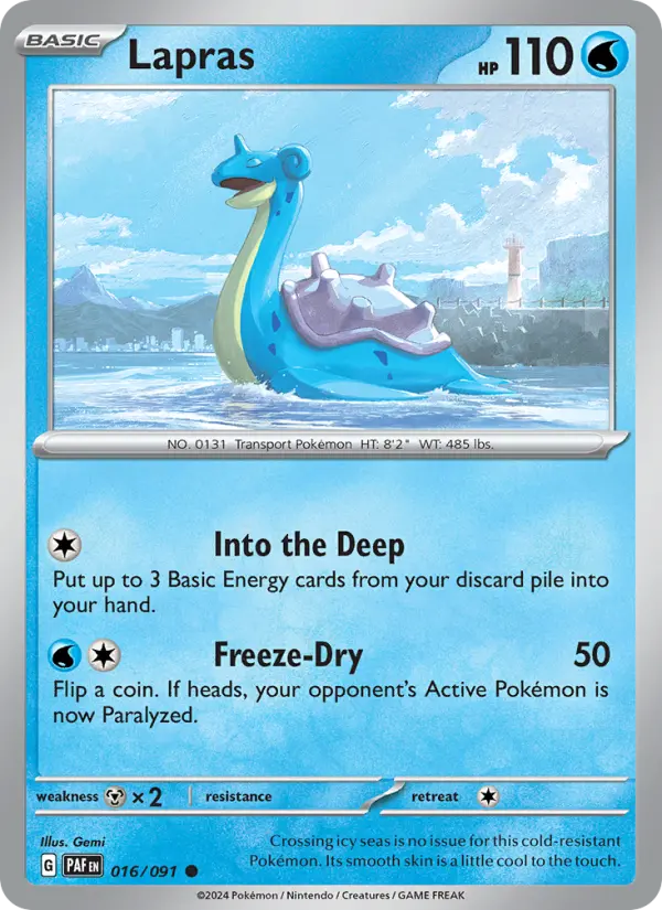 Lapras 16 — Paldean Fates 16, Normal finish