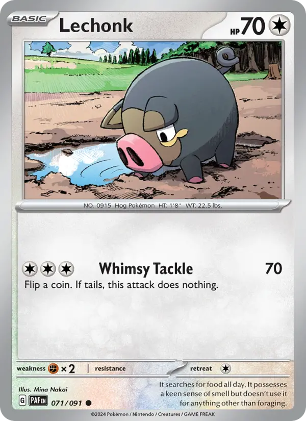 Lechonk 71 — Paldean Fates 71, Normal finish