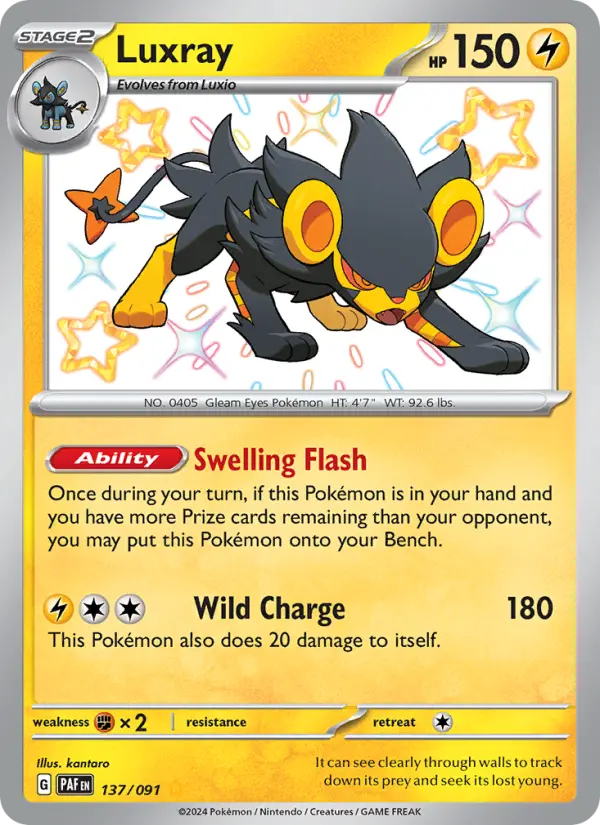 Luxray 137 — Paldean Fates 137, Holofoil finish