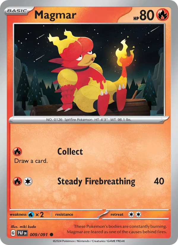Magmar 9 — Paldean Fates 9, Normal finish
