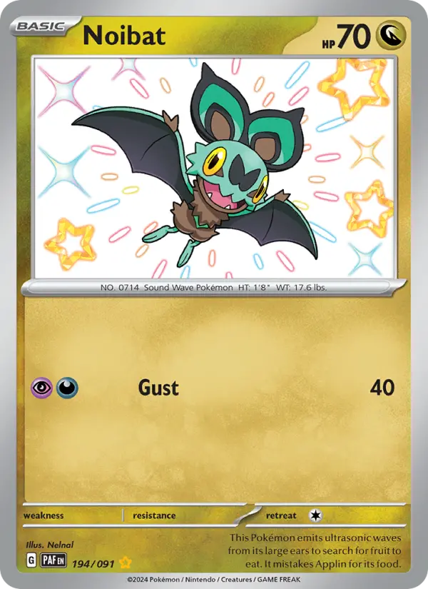 Noibat 194 — Paldean Fates 194, Holofoil finish