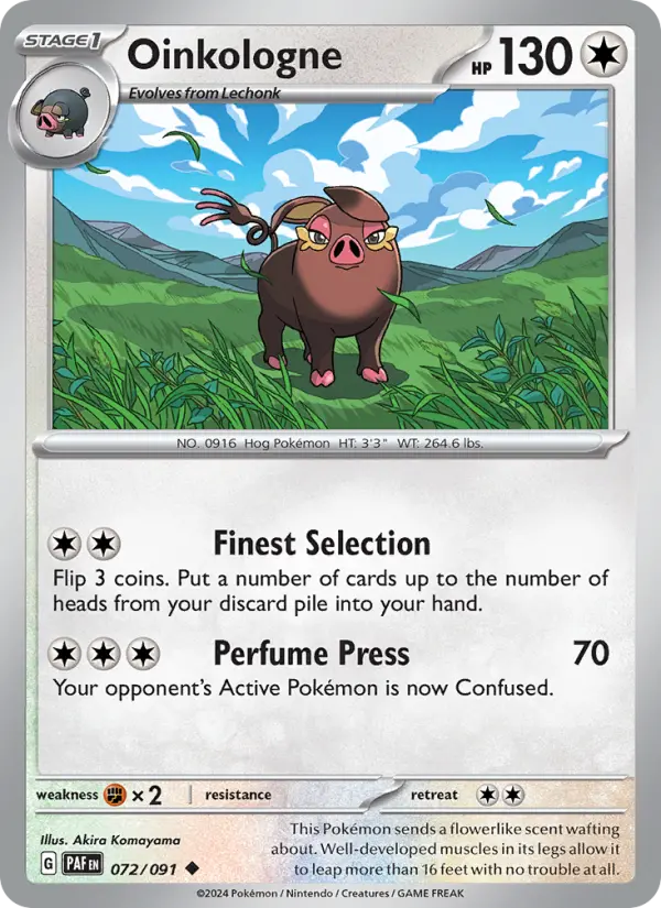 Oinkologne 72 card from Paldean Fates
