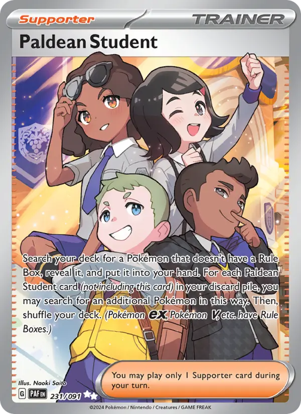 Paldean Student 231 card from Paldean Fates