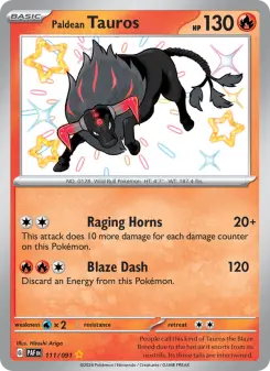 Paldean Tauros — Paldean Fates #111