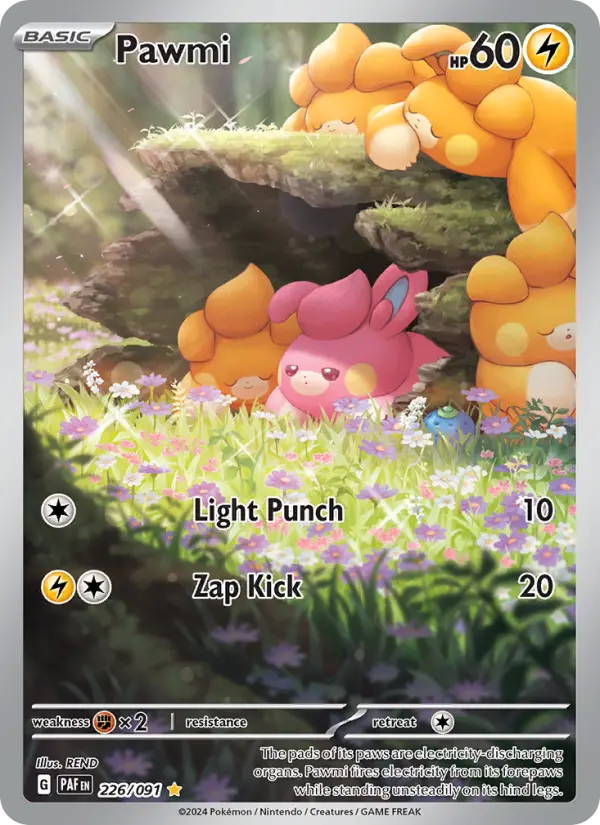 Pawmi 226 card from Paldean Fates
