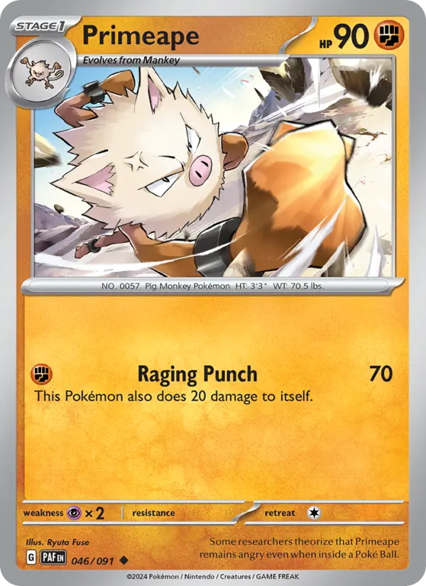Primeape 46 — Paldean Fates 46, Normal finish