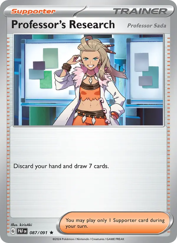 Professor's Research 87 — Paldean Fates 87, Holofoil finish