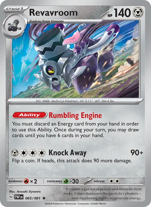 Revavroom 65 card from Paldean Fates