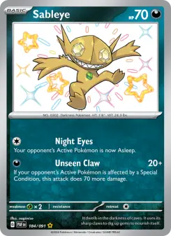 Sableye 184 — Paldean Fates