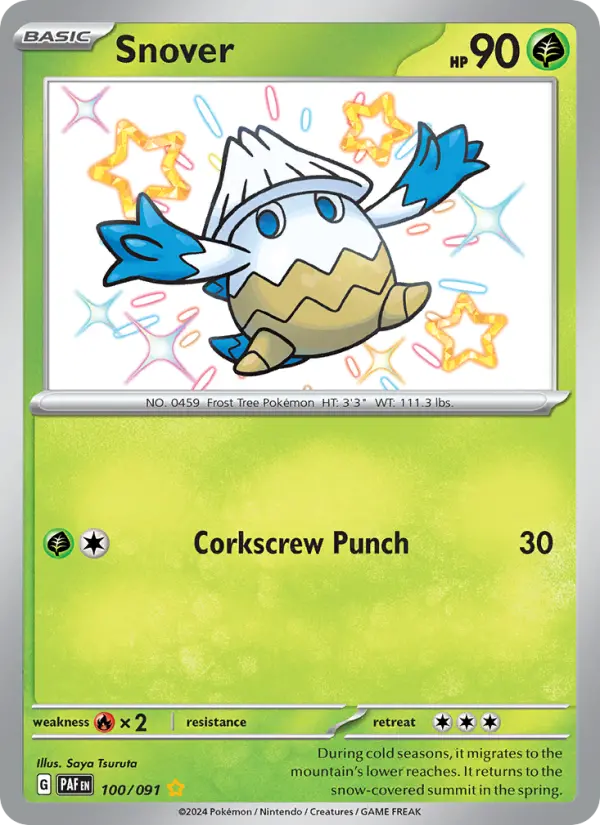 Snover 100 card from Paldean Fates